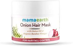 Mamaearth Onion Oil Hair Mask with Organic Bamboo Vinegar | Controls Hair Fall & Damage | Strengthens Roots | Nourishing Formula for Healthy Scalp | 6.76 Fl Oz (200ml)