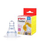 Pigeon Peristaltic Nipple L,For 9+ Month Babies,BPS Free,BPA Free