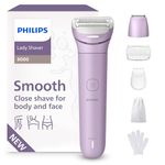 Philips Lady Shaver Series 8000 - Cordless, Wet & Dry Electric Shaver, 3-Blade Shaving System, Flexible Shaving Head, LED Light, for Legs, Body & Bikini, 100 Mins. Runtime, Model BRL149/00
