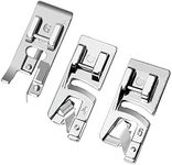 Sewing Machine Presser Feet, 3 Pcs Sewing Machine Feet Kit, Hemming Presser Hemming Foot, Sewing Machine Feet Accessories for Brother Janome Singer