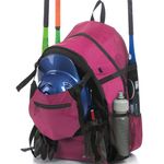 Athletico Advantage Baseball Bag - Baseball Backpack With External Helmet Holder for Baseball, T-Ball & Softball Equipment & Gear for Youth and Adults | Holds Bat, Helmet, Glove, Shoes (Pink)