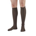 Ames Walker Men's AW Style 100 Compression Knee High Dress Socks - 20-30 mmHg Brown X-Large 100-XL-BROWN Nylon/Spandex