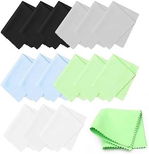 Glasses Cleaning Cloth, 15 Pack Microfiber Eye Glass Cleaning Cloths Lens Eyeglass Cleaner Cloth for Sunglasses Spectacles Tablets Screen