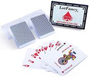 Waterproof Plastic Playing Cards with Plastic Boxes - 2 Decks of Cards by LotFancy, Poker Size Standard Index, for Magic Props, Pool Beach Water Card Games
