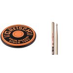 Gretsch Practice Pad orange 12" / 30,5 cm Durchmesser,GREPAD12O & Vic FIrth - American Classic® Drumsticks 5A - American Hickory - Wood Tip