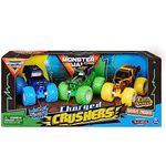 Monster Jam, 3 Pack (Grave Digger, El Toro Loco and Blue Thunder) 1:64 Scale Toy Cars (Injection Molded), Ground Shaker Pack of 3