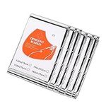 GZBSIM Emergency Mylar Thermal Blanket kit (Pack of 6), 52" Length x 84" Width, Silver disposable sheets for travel