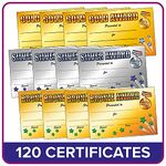 120 Gold Silver And Bronze Award 1st 2nd 3rd Place Medal Childrens Pupils School Reward Certificates Value Pack A5 Primary Teaching Services