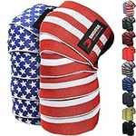 DMoose Knee Wraps for Weightlifting - 78" Length Heavy Duty Knee Straps Pair - Avoid Knee Injury - Provides Joint Stability I Cross Training & WODs I Compression & Elastic Support