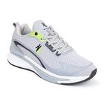 NL NEW LIMITS Men's Lace-Up Lightweight Comfortable Sports Shoes (Grey, Numeric_8)