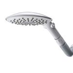 Waterpik CF-201E Flexible Neck 2-Mode Rainfall Rain Shower Head, 1.8 GPM, White, 1.8 GPM