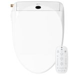 LEIVI Electric Bidet Smart Toilet Seat with Dual Control Mode, Adjustable Warm Water and Air Dryer, Ultra Slim Heated Toilet Seat, Oscillating and Pulsating Spray Wash, LED Nightlight, Elongated