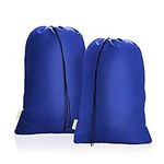 OTraki Heavy Duty Large Laundry Bag 28 x 45 inch 2 Pack XL Travel Dirty Clothes Drawstring Organizer Bags for Camp Home College Dorm Big Storage Bag Sturdy Jumbo Laundry Hamper Basket Liner Blue