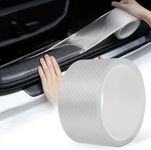 Sounce Protection Tape High Gloss Anti Scratch Carbon Strips Fiber, Film Tape Car Door Edge Guard Sticker Universal Car Door, Bumper Protector Strip (2 Inches) - Transparent