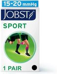 JOBST Sport Knee High - The Graduated Compression Socks for Sports Lovers - Sport 15-20 mmHg Compression - Unisex Design, Cool Black, Small