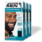 Just For Men Mustache & Beard, Jet Black (Pack of 3, Packaging May Vary)