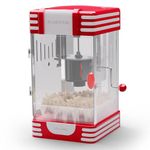 Klarstein Retro Popcorn Machine, Kids Popcorn Maker Machine, Mini Cinema Style Popcorn Popper, 300W Vintage American Popcorn Making Kit, Childrens Small Pop Corn Makers w/Stainless Steel Container