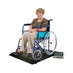 NEW Digital Portable Floor Wheelchair Scale Platform with built-in Ramp