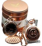 Personalised 40th Birthday Pocket Watch in Gold Groom