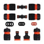 Garden Hose Pipe Connector Hose Tap Connectors and fittings Kit,10 Pack Hose Pipe Adapter Attachments (4*End Quick Connectors,2*Waterstop Connector,2*Double Male Hose Connectors,2*2in1 Faucet Adapter)