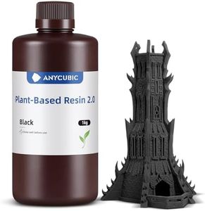 ANYCUBIC 3D Printer Resin with Low Odor and Safety, 405nm UV Plant-Based Rapid Resin with High Precision and Quick Curing for LCD 3D Printing (Black, 1000g)