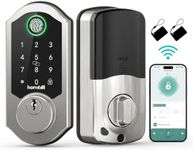 WiFi Deadbolt Smart Door Lock: Hornbill Keyless Entry Smart Lock, Alexa Fingerprint Keypad Lock, Bluetooth Electronic Deadbolt for Front Door, App Remote Control, Auto Lock/Keyfobs/Keys,Satin Nickel