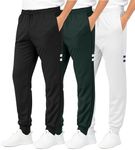 Real Essentials 3 Pack: Boys' Athletic Jogger Sweatpants Kids Youth Football Baseball Track Pants with Pockets,Set 11,S (8)