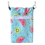 Sugar Glider Bonding Carry Pouch Super Soft Fleece Portable Small Animal Carrier Bag, Small Animal Bonding with Crossbody Strap for Hamster, Rat, Gerbil, Other Small Pets Sleeping Bag (Blue)