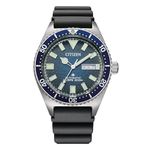 CITIZEN Polyurethane Analog Blue Dial Men Watch-Ny0129-07L, Black Band