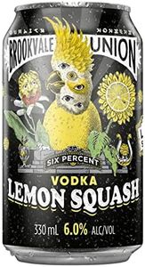Brookvale Union Vodka Lemon Squash Mixed Drink, Zesty & Refreshing Finish, 6% ABV, 330mL (Case of 24 Cans)