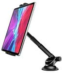 Dashboard Car Tablet Mount, woleyi Telescopic Tube Suction Cup Car Tablet & Phone Holder for iPad Pro 9.7, 11, 12.9 / Air Mini 5 4 3 2, Galaxy Tabs, iPhone Series, More 4-13" Cell Phones and Tablets