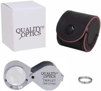 Quality Optics USA Folding Jewelers Loupe Pocket Magnifier (10X Hasting Triplet)