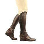 Saxon Women's Equileather Half Chaps Boots, Brown, Small