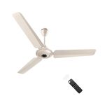 atomberg Efficio Alpha 1200mm BLDC Ceiling Fan with Remote Control | BEE 5 star Rated Energy Efficient Ceiling Fan | High Air Delivery with LED Indicators | 1+1 Year Warranty (Gloss Ivory)