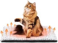 Papettly Self Heating Cat Bed - 60 x 46 CM Self Warming Cat Heated Pad, 5CM Thickened Double Side Electric-Free Thermal Pet Heated Cat Blanket Indoor Outdoor, Machine Washable Pet Mat for Kitten Puppy
