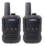 Radtel RT12 Rechargeable Walkie Talkies for Adults Long Range Handheld FRS Two Way Radio 16CH Handsfree VOX for Camping Hiking (Black)