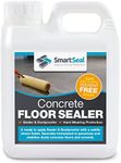 Smartseal Concrete Floor Sealer - Ready to Apply Exterior Concrete Floor Sealer & Dustproofer. Outdoor Concrete Sealant with Satin Sheen Finish - Premium Stain Resistant Garage Floor Sealer (1ltr)
