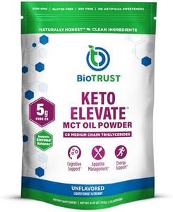 BioTrust Keto Elevate – C8 MCT Oil Powder – Ketogenic MCT Coffee Creamer, Keto Coffee Creamer – Clean Energy, Mental Focus & Clarity – 100% Caprylic Acid MCT Powder, Non-GMO (Unflavored, 20 Servings)