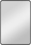 MCS Master & Co. Modern Metal Large Wall Mirror, Minimalist Home Decor Rectangle Mirror with Rounded Corners for Living Room, Bedroom, or Bathroom, 30 by 44 Inch, Black