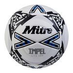 Mitre Impel Lite 290 Football | Highly Durable | Lightweight Ball, White/Black/Blue, 4