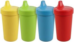 Re-Play Spill-Proof Sippy Cups for Toddlers - Kids Reusable 10 Oz Set of 4, Dishwasher & Microwave Safe, Made in USA, Preschool