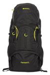 Mountain Warehouse Carrion 65L Rucksack - Padded Airmesh Back Daypack Bagback with Ladder Lock, Rain Cover & Lots Of Pockets - All Season Camping, Hiking & Outdoors Black