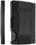 The Ridge Men's Minimalist Slim Wallet - RFID Blocking Front Pocket, Credit Card Holder - Aluminum Metal, Small Men's Wallet with Money Belt, Carbon, Money Clip