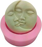 EchoDone Moon Face Silicone Mold for Resin Silicone Mold for DIY Jewelry Making, Candle, Artificial Gems, Polymer Clay, Cake Fondant Mold