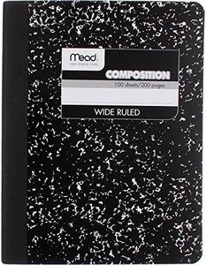 Mead Square Deal Black Marble Composition Book, 100 Sheets, College Rule (Pack of 2)