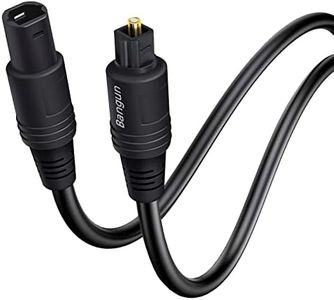 Bangun 3ft Optical Cable Extension, Toslink Extender Cable, Male to Female Optical Audio Extension Cable, Fiber Digital Extension Adapter Cable for Sound bar/TV/PS4/Xbox/Home Theater
