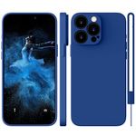 WXX Silicone Case for iPhone 15 Pro, Mobile Phone Case for iPhone 15 Pro, Thin Slim with Microfibre, Scratch-Resistant All-Round Protection Case for iPhone 15 Pro 6.1 Inch Blue