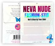 Neva Nude Double Sided Clear Sticky Fashion Tape for Apparel & More | Latex Free, Medical Grade Adhesive, & Hypoallergenic | 30 pieces, 3 sizes