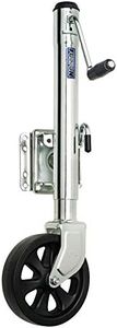 Fulton XP15 0101 Steel Swing-Away Bolt-On Jack with 10" Travel and 8" Poly Wheel - 1500 lb. Weight Capacity