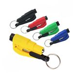 5 Pcs Car Escape Rescue Tool Keychain Glass Breaker Seatbelt Cutter Mini Hammer Emergency Rescue Tool Glass Breaker Car Safety Tool Window Broken Tool Seat Belt Cutter